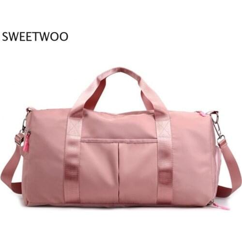 Women Men Travel Outdoor Waterproof Nylon Sports Gym Bags Shoulder Bag Large Waterproof Nylon Training Yoga Fitness Handbags