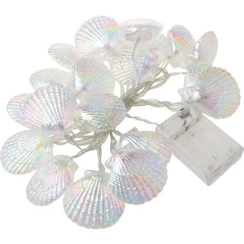 2021 New Seashell Starfish Conch Light String LED 3000K Warm White Garland Lights