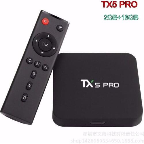 TX5 Pro Android 6.0 TV BOX 2GB/16GB Amlogic S905X Quad core Dual Wifi Bluetooth Smart Media Player HD 4K Set Top TV Box