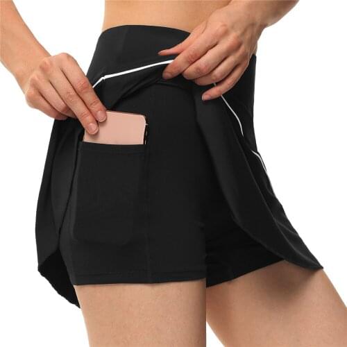 High Waist Skirted Shorts Tennis Women Running Sport Leggings Breathable Quick Dry Outdoor Exposure Fitness Workout Golf Skirts