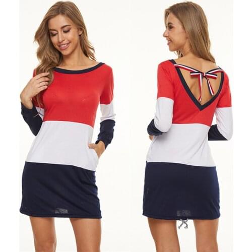 Women Dresses for Women Vestidos Casual Dress Beach Patchwork Loose Casual Plus Size Dress