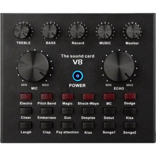 Sound Card Audio External USB for Headset Microphone Live Broadcast for BM800 Professional Audio Stereo Music Recording