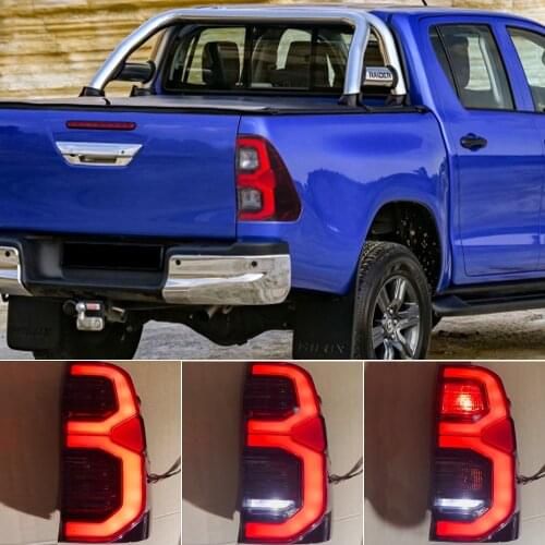 1 Pair Car Led Taillights For Toyota Hilux Revo 2015 2016 2017 2018 2019 2020 2021 Brake Lamp Reverse Rear Tail light Lamp