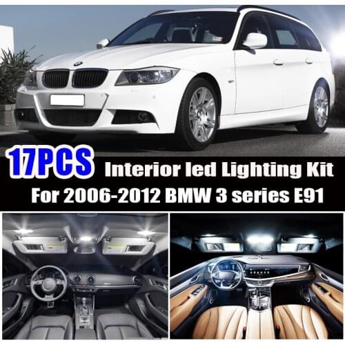 17X LED Lamp Interior Lights Kit for 2006-2012 BMW 3 series E91 318d 335d 320d xDrive 330xi 330i 318i 335i 335i xDrive 320iwagon