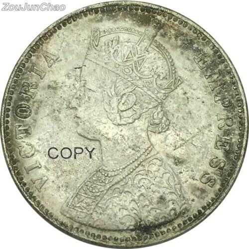 1862 India Coins Victoria Queen One Rupee Brass Silver Plated Copy Coin High Quality Can Make The Different Color For It