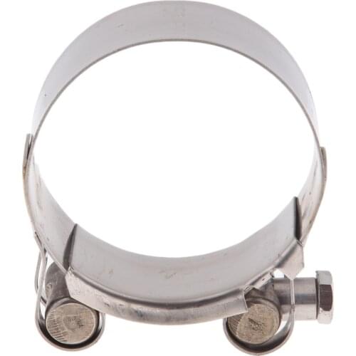 2pcs Motorcycle Exhaust Pipe Clamps Reolacement, Fit Size 48-51mm 1.9-2 inch/52-55mm 2.0-2.15 inch, Silver
