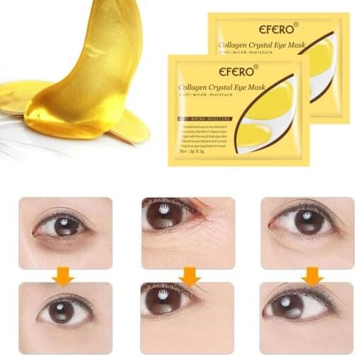 10 pair 20pc Eye Mask Golden Sleep Crystal Collagen Natural Moisturizing Patches Remove Dark Circles Eye Wrinkle Moisturizing