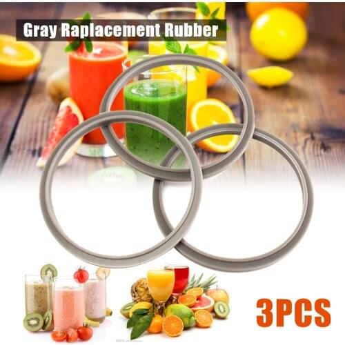 3pcs 4'' Gray Rubber Gasket Replacement Seal Ring Gasket O Shape Fit Extractor Milling Blade Durable Home Hareware Accessories