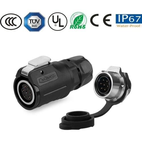 7pin Needle type waterproof connector M16 electronics signal aviation circular connector IP67 male socket female plug