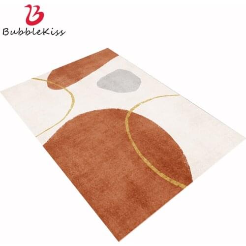 Bubble Kiss Abstract Thicker Rugs Living Room Carpets Morandi Lines Art Floor Mat Home Bedroom Decor Crystal Velvet Area Rugs
