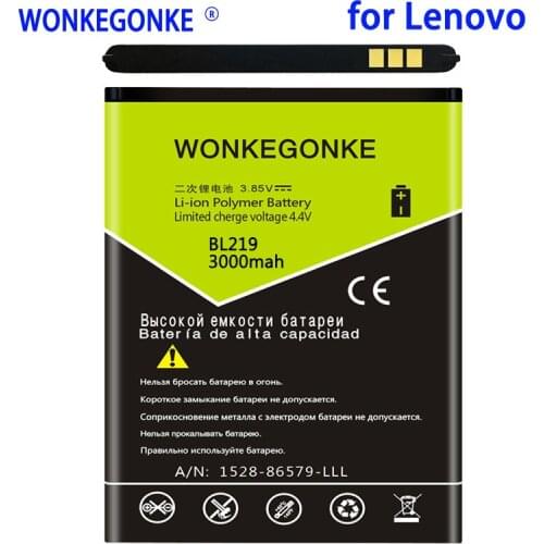 WONKEGONKE 3000mah BL 219 BL219 Battery For lenovo A880 S856 A889 A890E S810T A850+ A916 Batteries Bateria