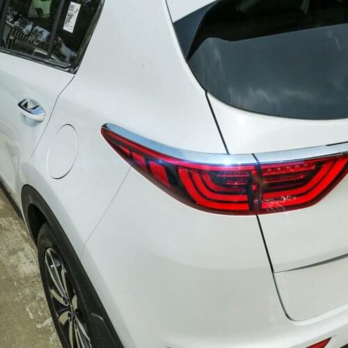 For KIA Sportage QL 2016 2017 KX5 Accessories ABS Chrome Car Rear Headlight Tail Light Lamp Cover Trim Frame Bezel Garnish