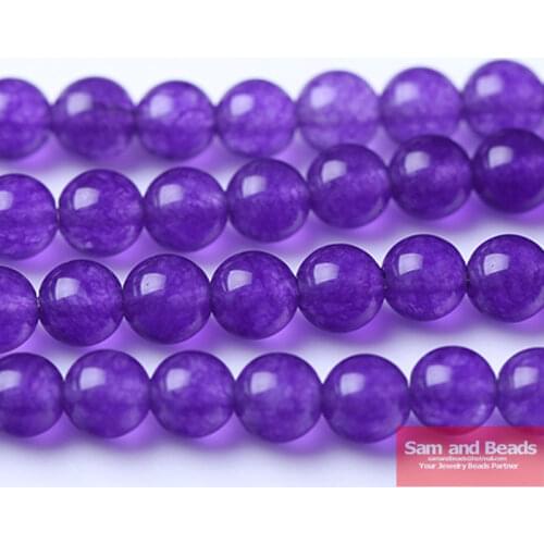 Free Shipping Round Dark Purple Chalcedony Beads For Jewelry Making Diy Bracelet Necklace 4 6 8 10 12mm Strand 16" DPJB01
