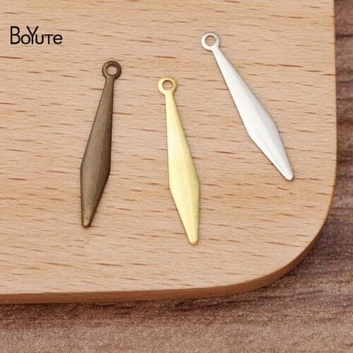 BoYuTe 1000Pcs 3*20MM Vintage Charms Wholesale Brass DIY Jewelry Materials Waterdrop Pendant Charms