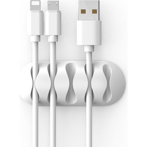 Cable Holder Clip Stable Wire Cord Management Organizer for Home Office Car Multi hole TPR tabletop clamp Wire storage Dropship