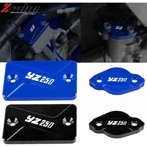 For Yamaha yz250 YZ 250 YZ250F 2003 2004 2005 2006 2007 Motorcycle CNC Aluminum Front & Rear Brake Fluid Reservoir Cover Cap