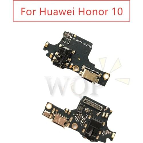 For Huawei Honor 10 USB Charger Port Flex Cable Charging Dock Connector PCB Board Ribbon Flex Cable + Headphone Jack Audio Earph