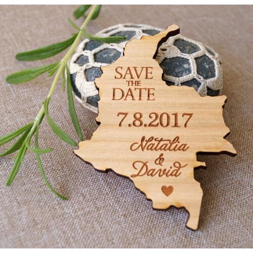 State shape save the dates ,Rustic wooden save the date magnets, US state magnets