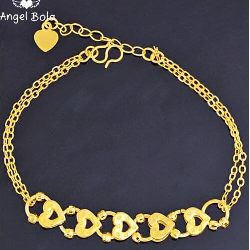Islamic Muslim New Gold Bracelet Ladies Luxury Jewelry Designer Love Bracelet Wedding Fashion Party Holiday Gift Wholesale