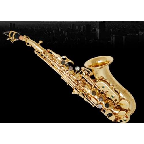 Curved Soprano saxophone S-991Bb Musical Instrument Adult and Children saxophone Professional-grade performance Free