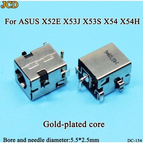 JCD 1pcs/lot DC Power Jack Socket Plug Connector Port Mother Board For ASUS for X52E X53J X53S X54 X54H LAPTOP AC DC Power Jack