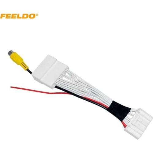 FEELDO Car Parking Rear Camera Video Plug Converter Cable For Mazda 2 3 6 CX-5 Parking Reverse Wire Adapter #HQ6809