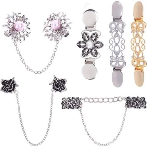 Cardigan Clip Sweater Shawl Clips Guardian Necklace Duck Mouth in Metal Clip Holder Legs Accessory Jewelry Best Gift