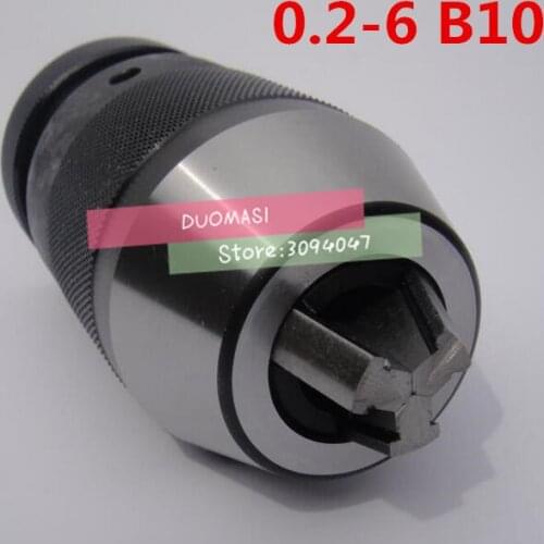 Taper B10/B12/B16, 0.2-6mm/0.2-10mm/0.2-13mm Medium-sized keyless drill chuck closefisted drill chuck, accuracy: less than 0.1mm