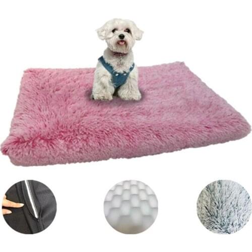 Pet Dog Bed Plush Sponge Cushion Blanket Soft Fleece Cat Cushion Puppy Chihuahua Sofa Mat Pad Mattress For Small Large Dogs