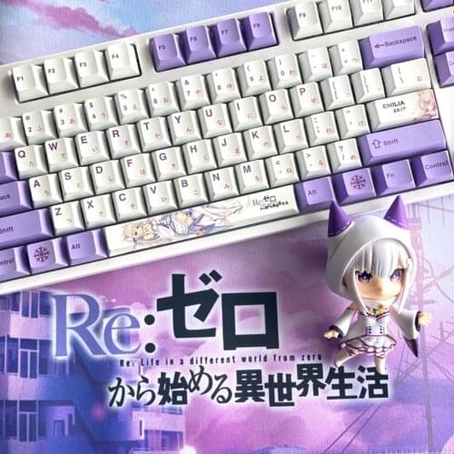 Anime Theme Keycaps 140 keys PBT Sublimation Anime Keycaps Mechanical keyboard Caps Cherry Profile Key Cap