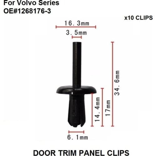 X10pcs Nylon For Volvo Bumper Cover Retainer Clip Rivet Fastener 740 & 760 1993-On 1268176-3 New Popular