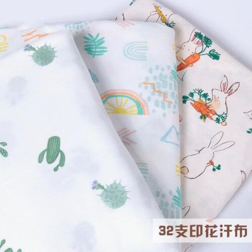 New Prints Kids cotton knitting Printed single jersey fabric by half meter DIY sewing baby summer clothing cloth 50*180cm