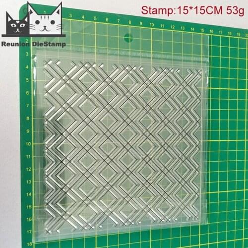 Reunion Phombus Simple Square CLEAR STAMPS DIY Scrapbooking Card Album Paper Craft Rubber Transparent Silicon Clear Stamp