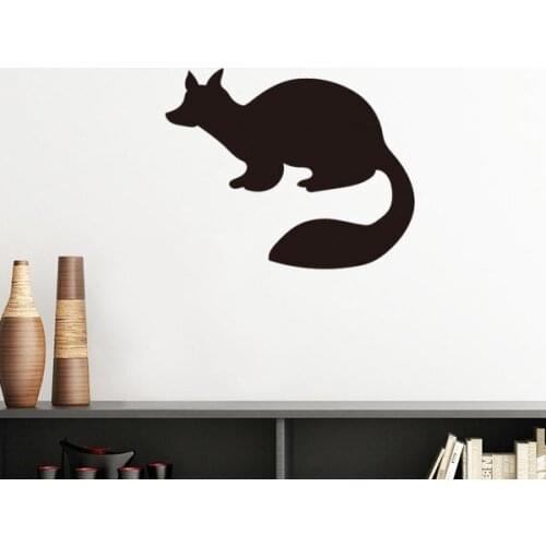 Black Marten Animal Portrayal Silhouette Removable Wall Sticker Art Decals Mural DIY Wallpaper for Room Decal