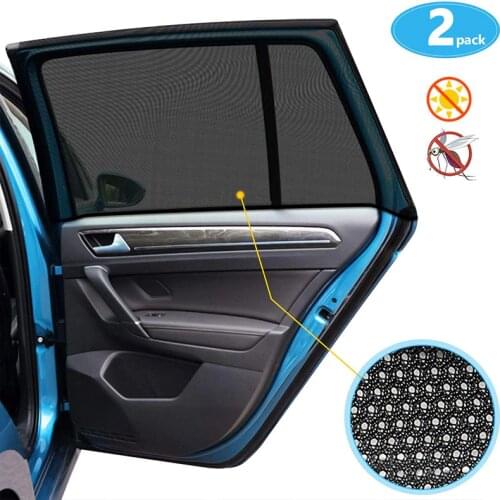 S—XXL Auto Car Vehicle Window Mesh set Shield Sunshade Visor Net Mosquito Repellent UV Protection Anti Mosquito Car Window Cover
