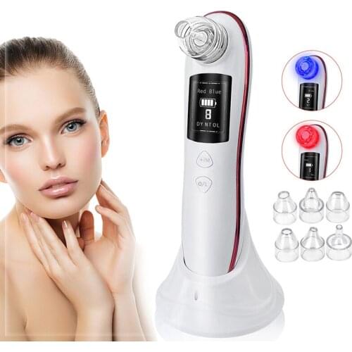 LED Light Small Bubble Blackhead Remover Pore Vacuum Suction Facial Cleanser Pimple Sucker Face Cleansing Comedone Extractor
