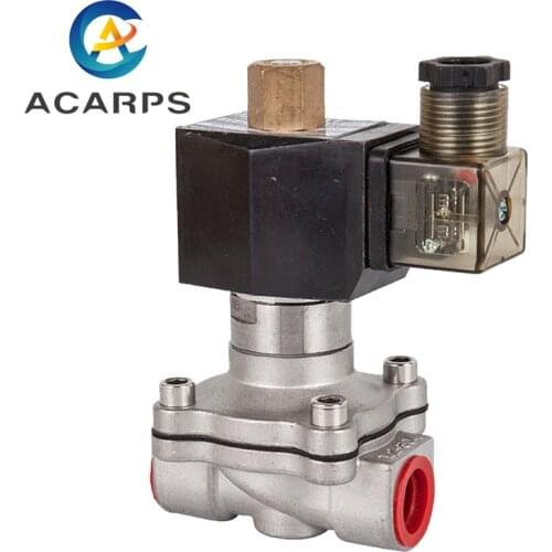 Stainless Steel 1/2" Water Solenoid Air Valve 220v Normally Open 12v 110v 24v