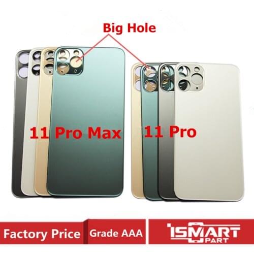 Big Camera Hole Back Battery Glass Cover Replacement for iPhone 11Pro 11 Pro Max Rear Housing Door Repair Parts