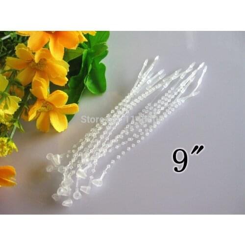9" 500pcs/box clear snap Lock Pin Security Loop Plastic Tag Fastener for clothes snap Lock Plastic Tag