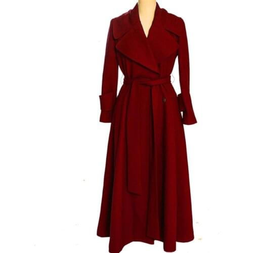 Female Windbreaker 2020 Autumn Winter X-long Trench Coat Women Temperament Slim Plus Size 2XL Overcoat