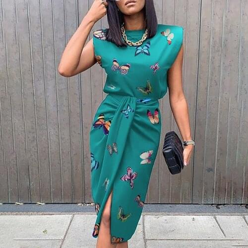 Summer Womens Two Pieces Sets Shoulder Pads Tops High Waist Split Skirt 2021 Female Suit Elegant Bandage Fashion Lady Suits