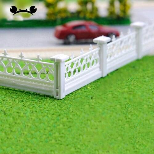 1 Meter White Model Railway Building Fence Wall 1:100 1:200 Scale Model Trains Diorama Accessory