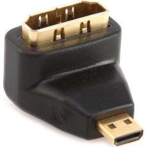 10pcs Golden HDMI 1.4 Micro HDMI Male Female Adapter Converter Right/Left