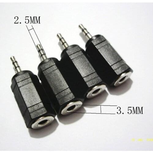 1000pcs lot 2.5mm Plug to 3.5mm Jack adapter HEADPHONES EARPHONES Selling