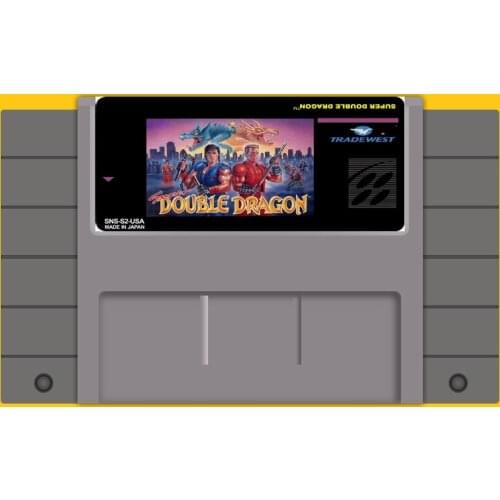 Super Double Dragon 16 bit Big Gray Game Card For USA NTSC Game Player