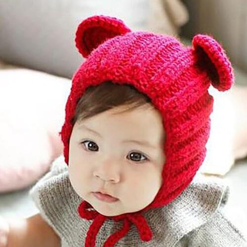 2020 New Winter Warm Girls Hats Newborn Baby Boy Infant Kids Baby Hat Caps Toddler Cute Hat For Newborn Photography 0 to 3 Years