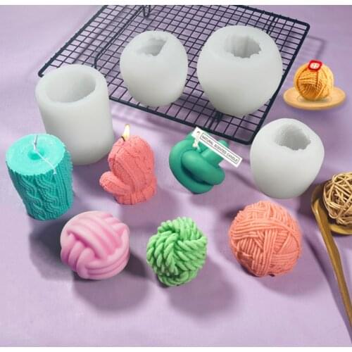 3D Silicone Candle Mold Woolen Ball Candle Wax Mould Magic Ball DIY Aroma Candles Soap Making Tool Chocolate Mold Candles Mould