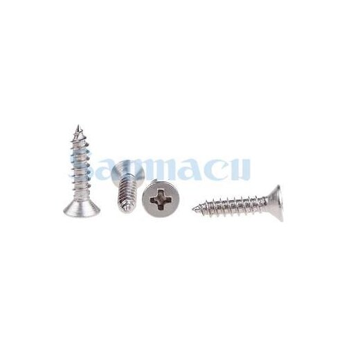 50pcs M2.9 Stainless Steel Countersunk Self Tapping Screws Phillips Flat Head