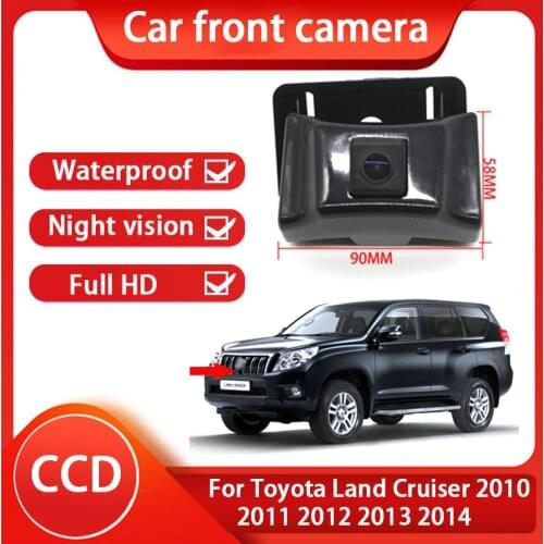 Car Front View Camera For Toyota Land Cruiser 2010 2011 2012 2013 Firm installation Night Vision Vehicle CCD Chip Logo Camera