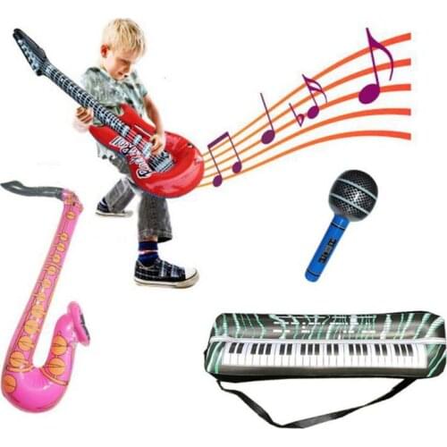 1 PCS Large Saxophone And Guitar Inflate Birthday 55-95CM Party Toys Decoration Balloons Wedding Pool Party Accessories 2021